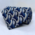 Midnight Wave Abstract Silk Broad Tie