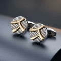 Royal Cross Textured Cufflink (Silver)