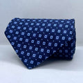 Blue Geometric Broad Silk Tie