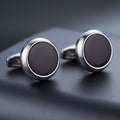 Midnight Black Onyx Silver Cufflink