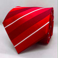 Scarlet Power Stripe Silk Tie