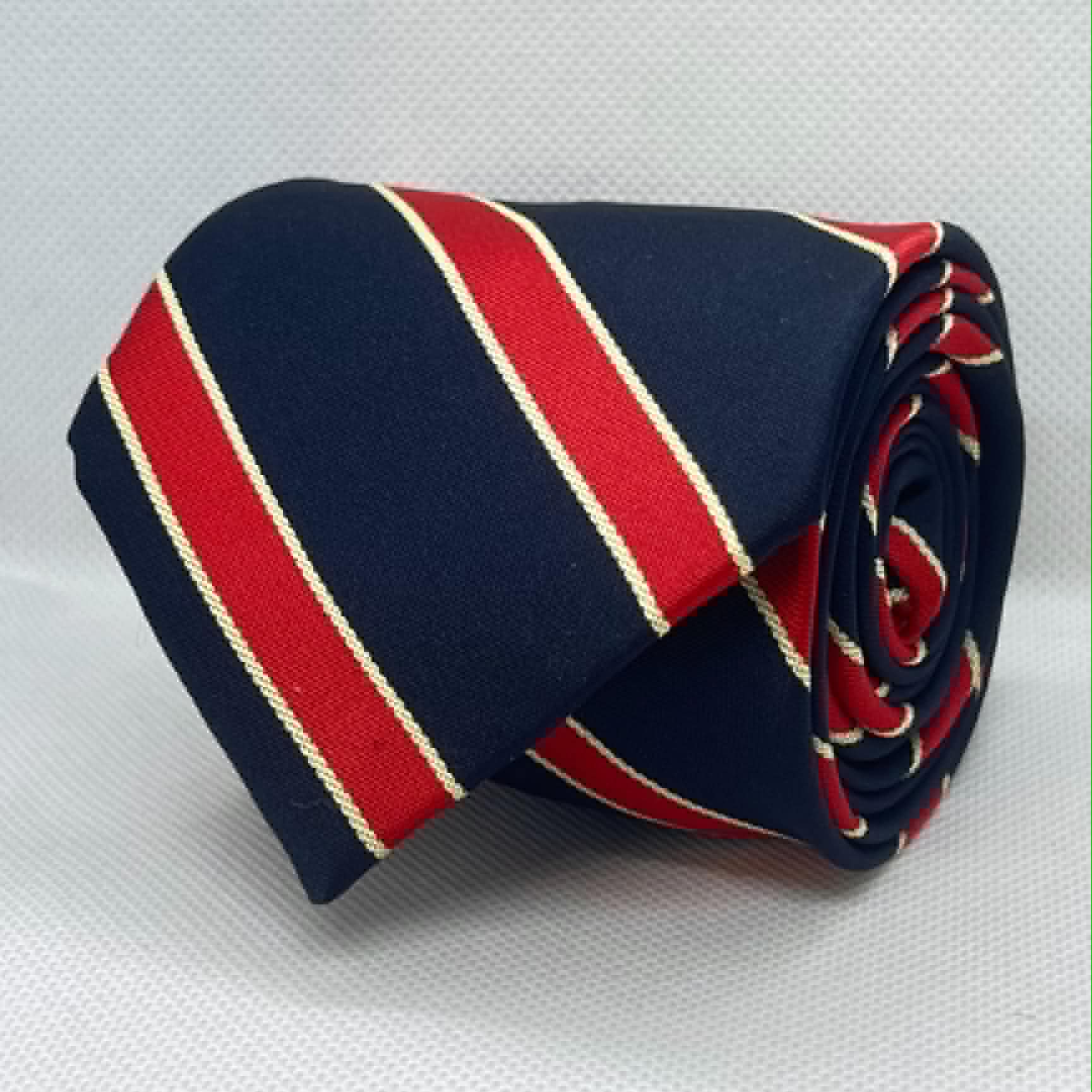 Classic Crimson Stripe Executive Polyester Necktie