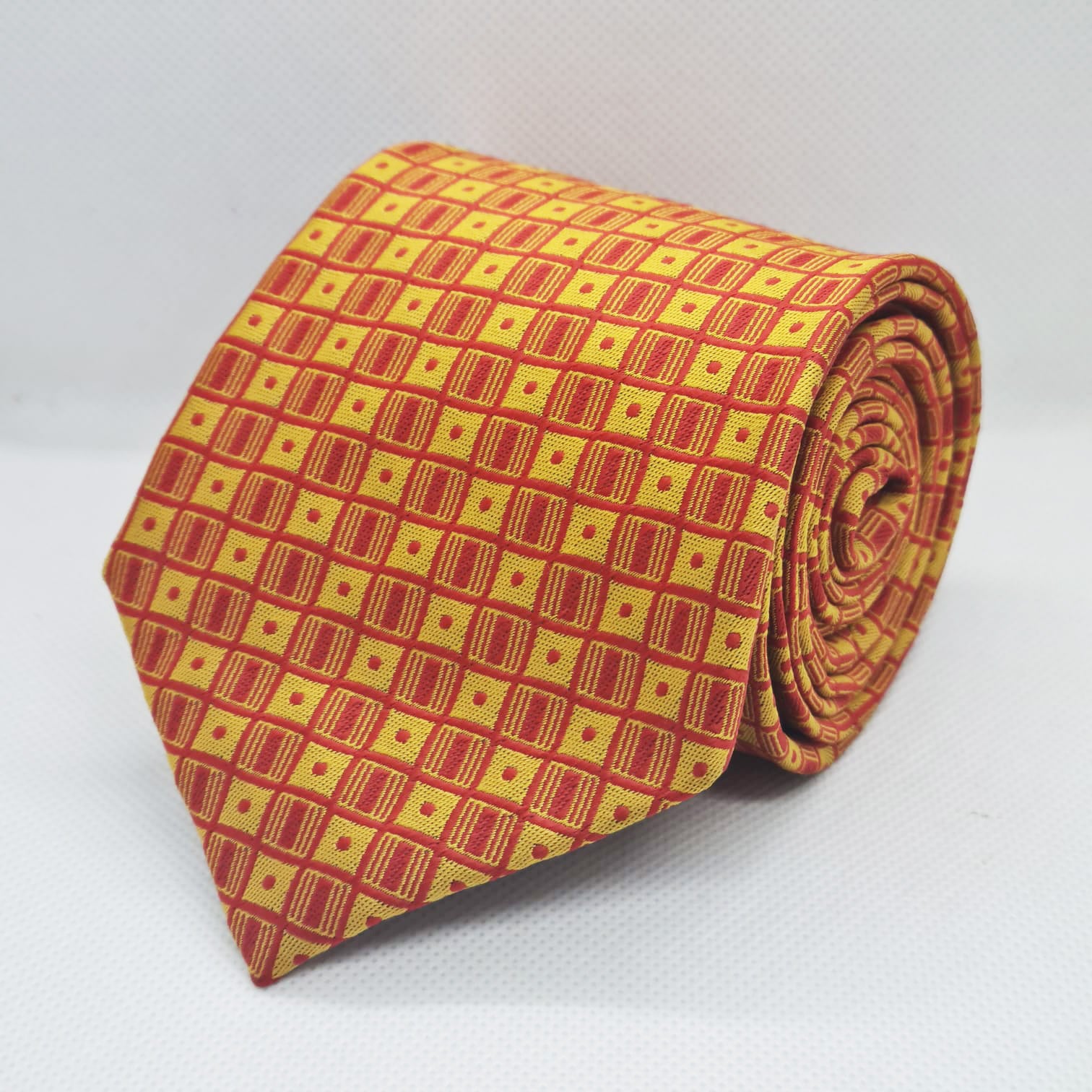 100% Polyester Orange Yellow Tie