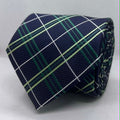 Midnight Green Plaid Executive Polyester Necktie