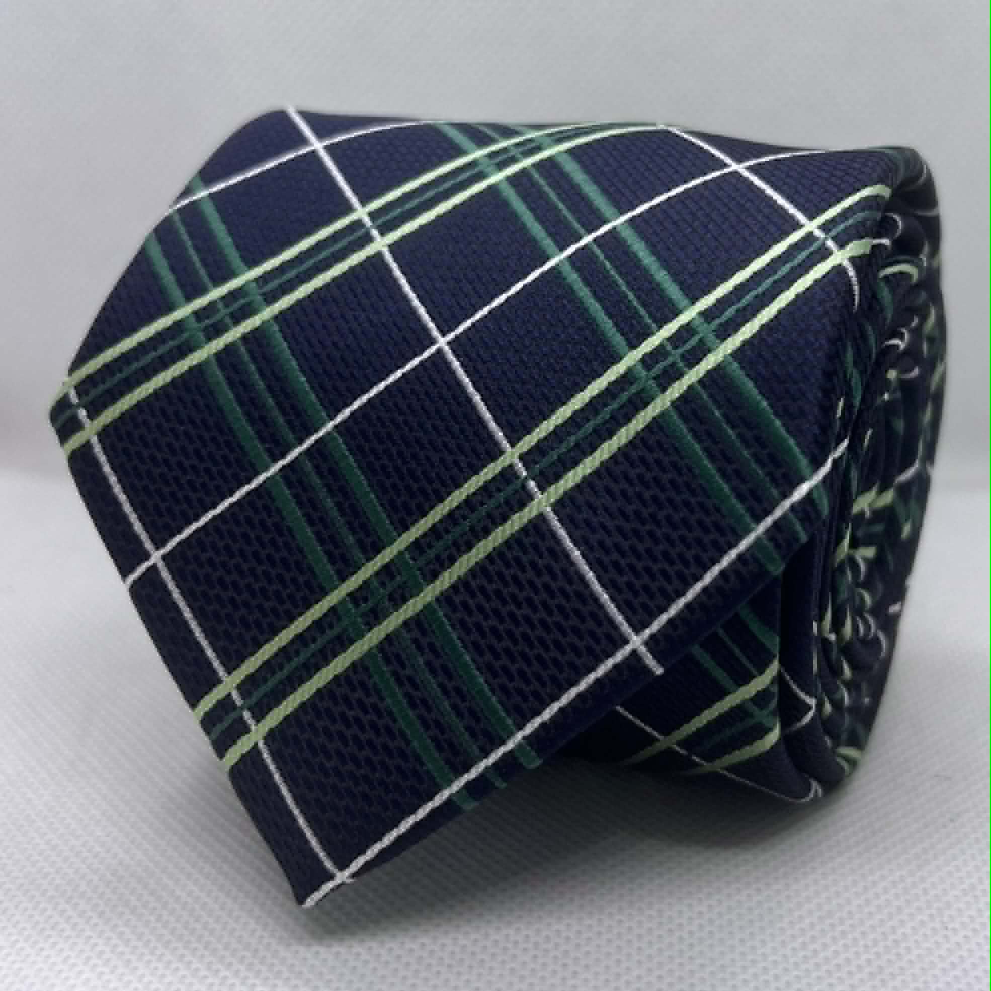 Midnight Green Plaid Executive Polyester Necktie