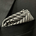 13 by 13 inches Black White Houndstooth Pocket Square