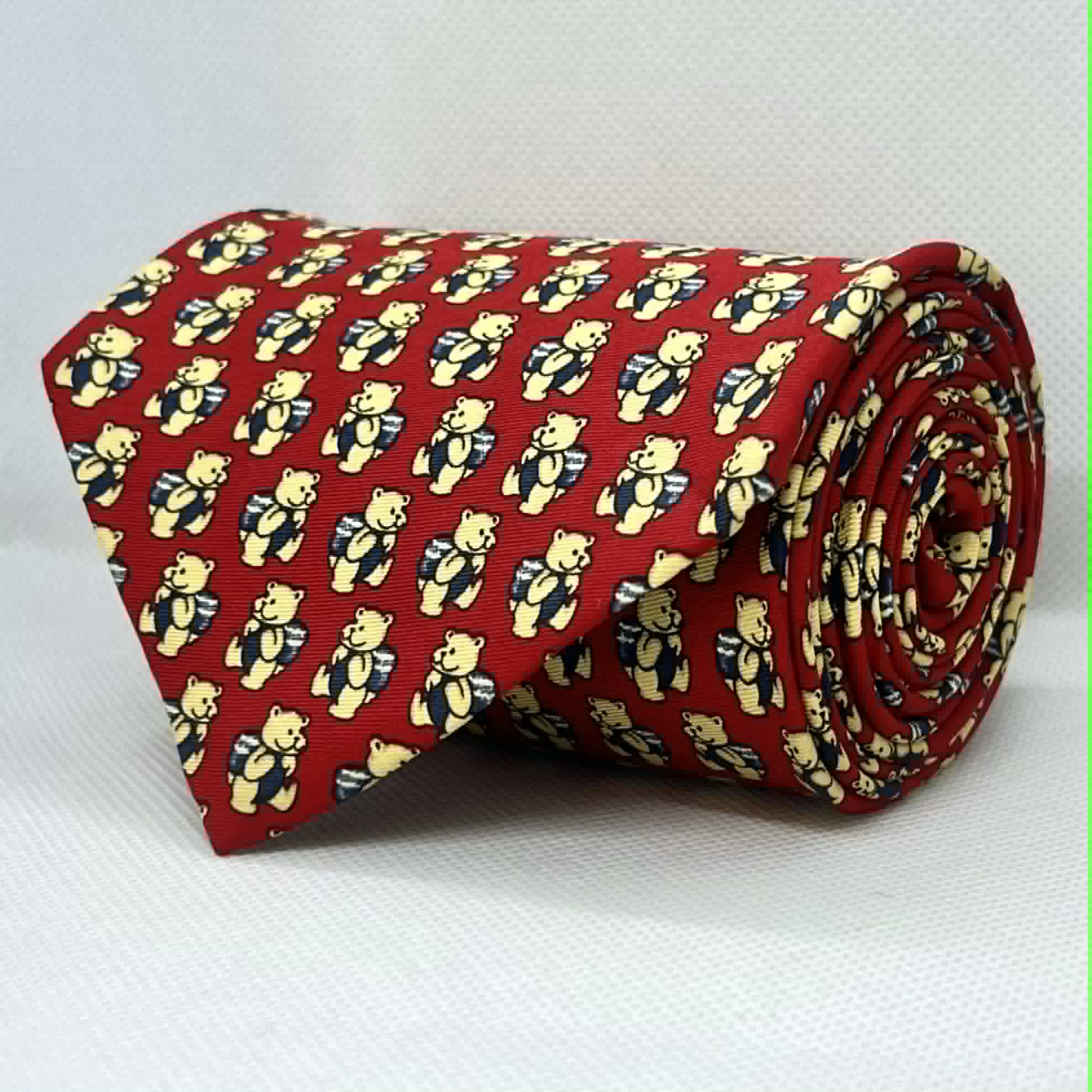 Playful Crimson Bear Pattern Designer
