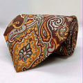 Vintage Walnut Paisley Silk Broad Tie