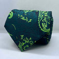 Emerald Green Floral Paisley Silk Tie