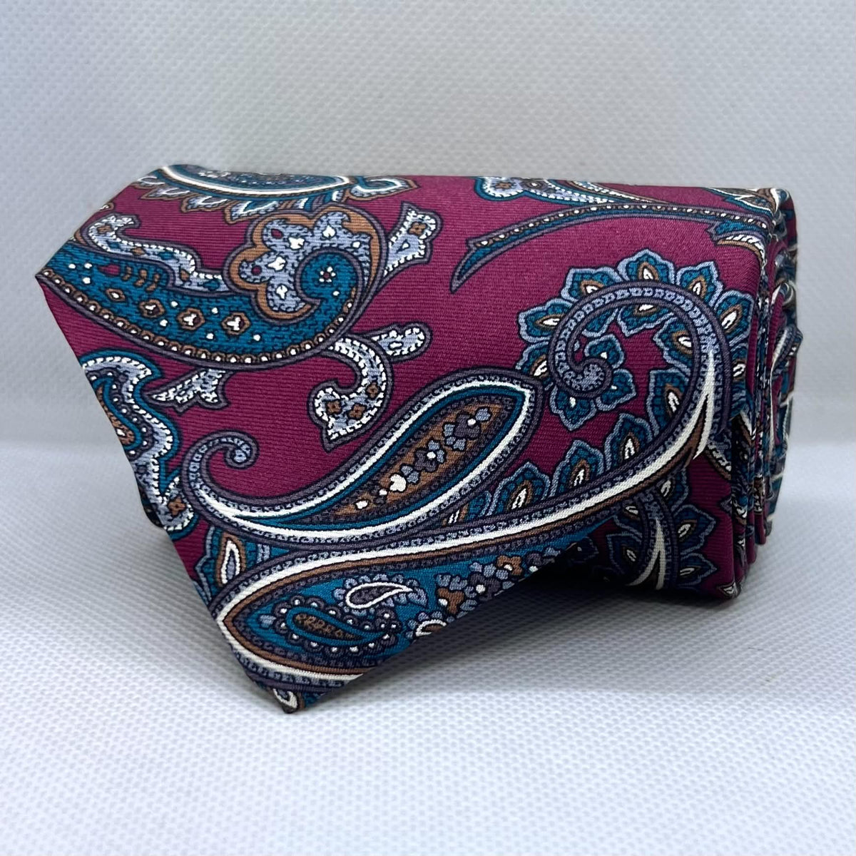Shocking Pink Floral Broad Silk Tie