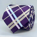 Regal Amethyst Windowpane Polyester Tie