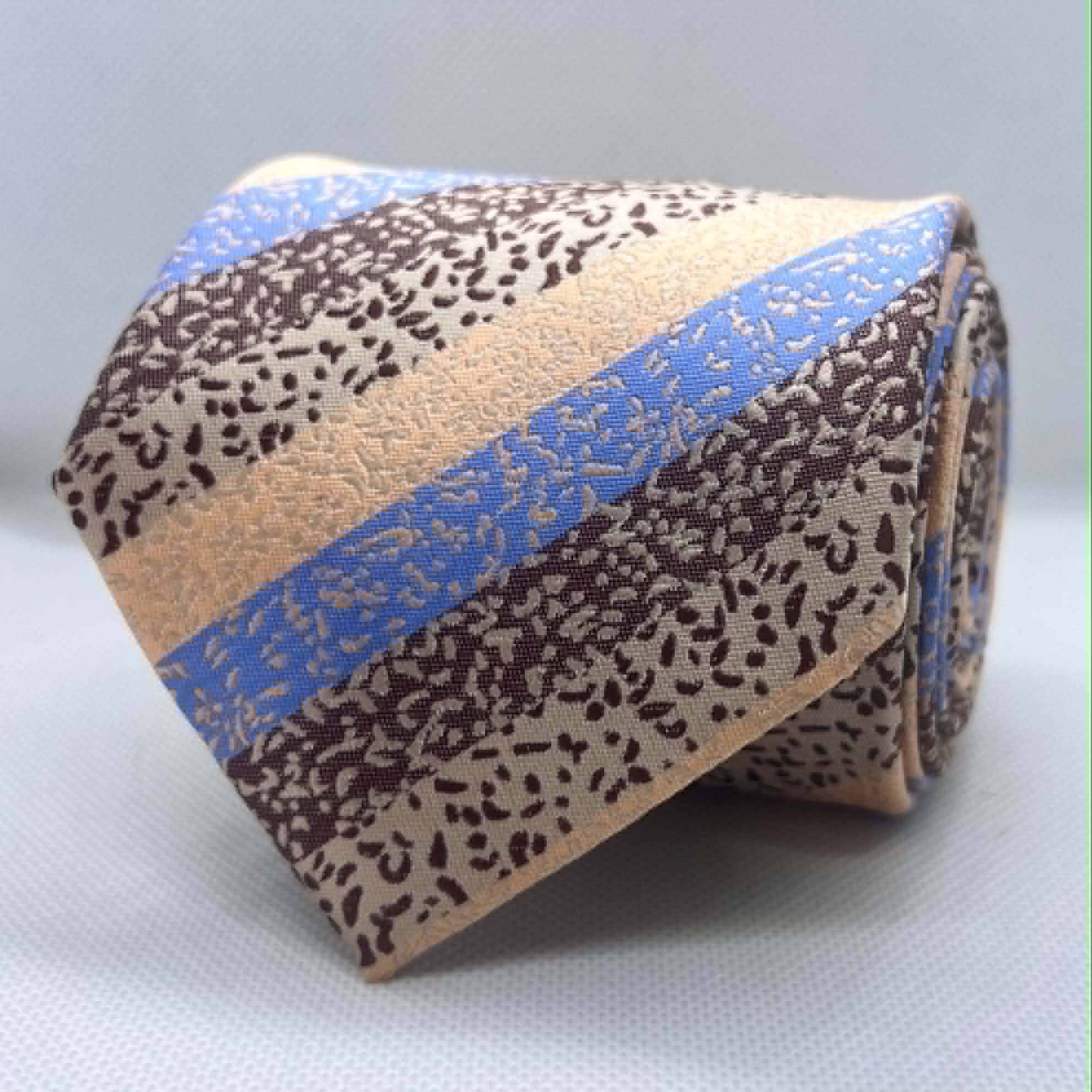 Azure Sand Mosaic Silk Broad Tie