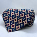 Blue Base Geometric Broad Silk Tie
