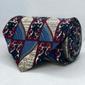 Royal Blue Vintage Crest Silk Broad Necktie