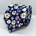 100% Microfiber Vibrant multi color Floral Pattern Premium Tie