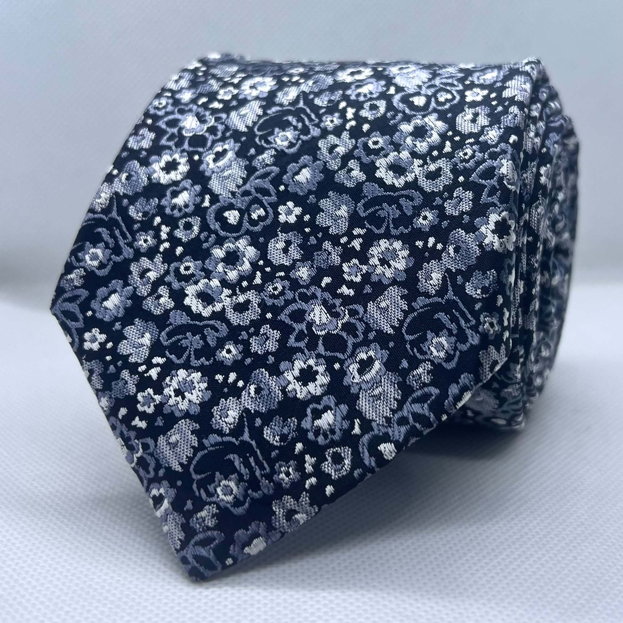 Midnight Bloom Jacquard Silk Tie
