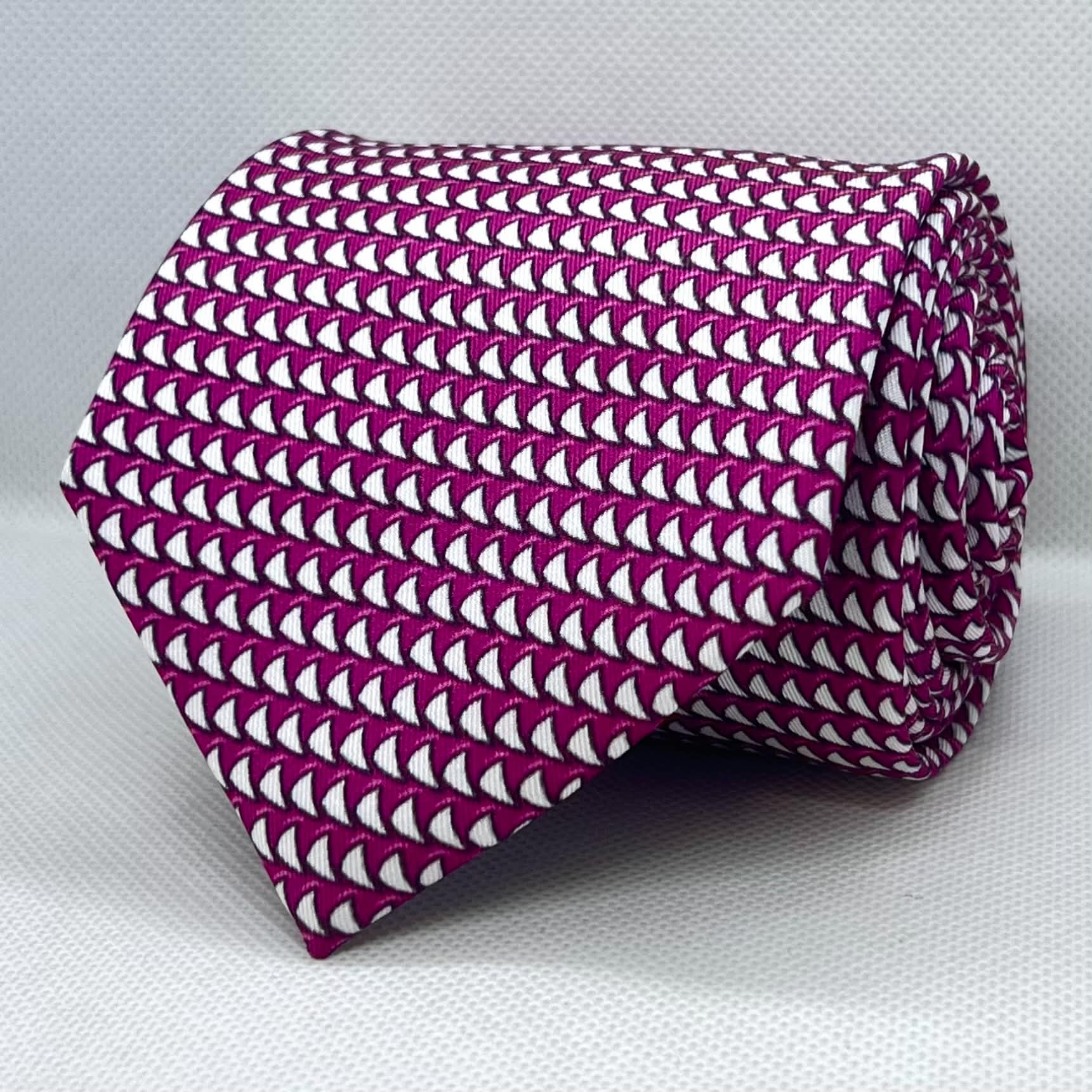 Purplish Geometric Polyester Tie