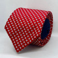 Classic Red Pattern Silk Tie