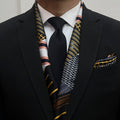 Multicolor Patchwork Scarf and Pocket Square Set