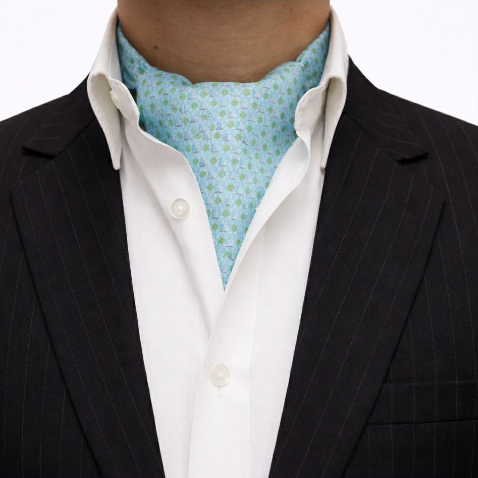 Sky Blue “Sailboat Print” Cravat