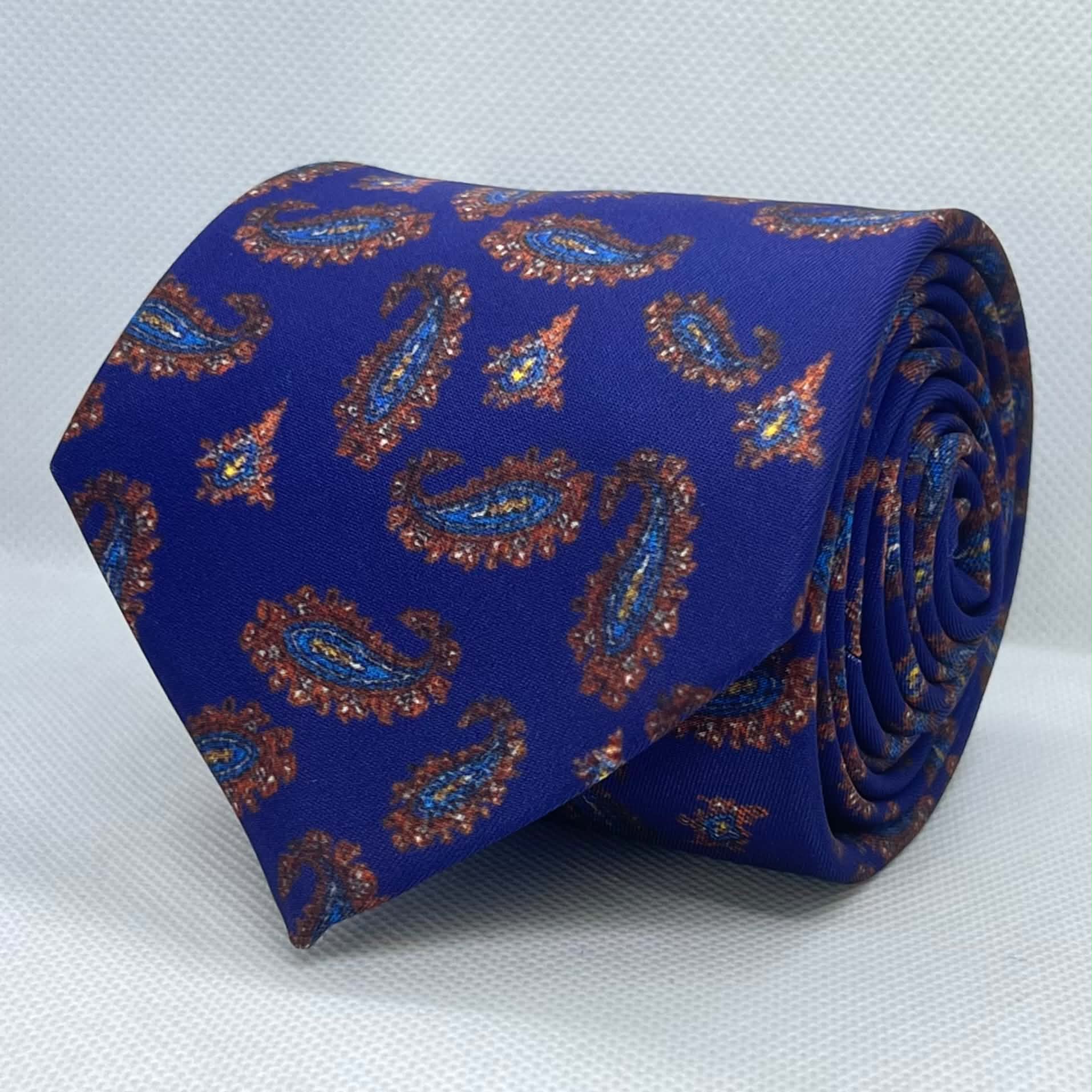 Purple Paisley Polyester Tie