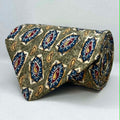 Olive Paisley Medallion Broad Silk Tie
