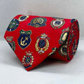 Crimson Admiral Crest Silk Broad Tie