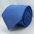 Light Blue Micro Check Microfiber Tie