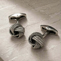 Silver Knot Textured Cufflinks