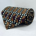 Forest Bronze Heritage Pattern Silk Broad Tie