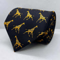 Black Base Girafa Broad Polyester Tie