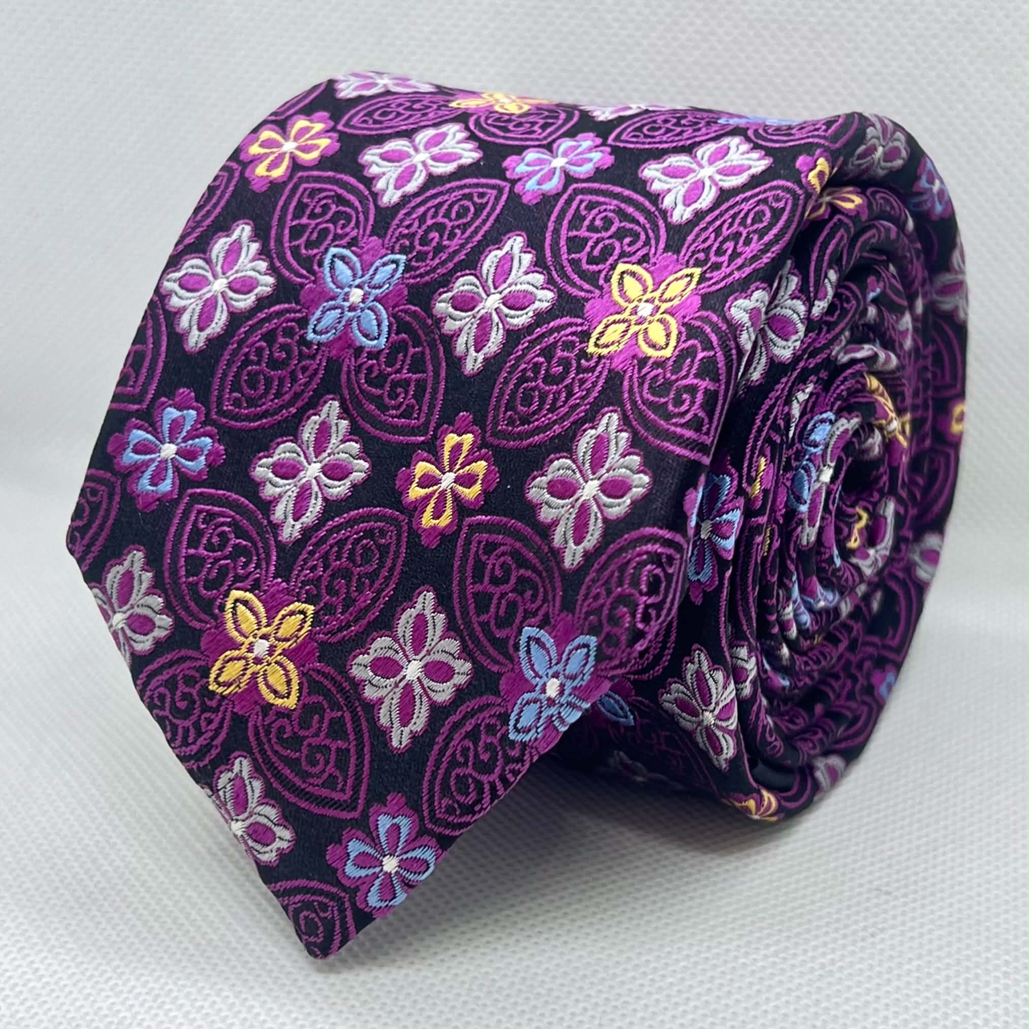 Violet Garden Luxury Silk Necktie