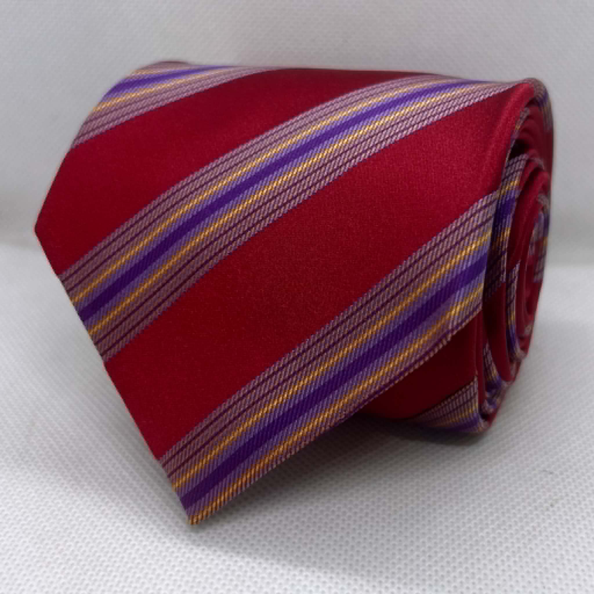 Ruby Purple Gold Accent Silk Tie