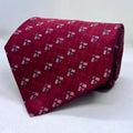 Burgundy Micro Motif Broad Silk Tie