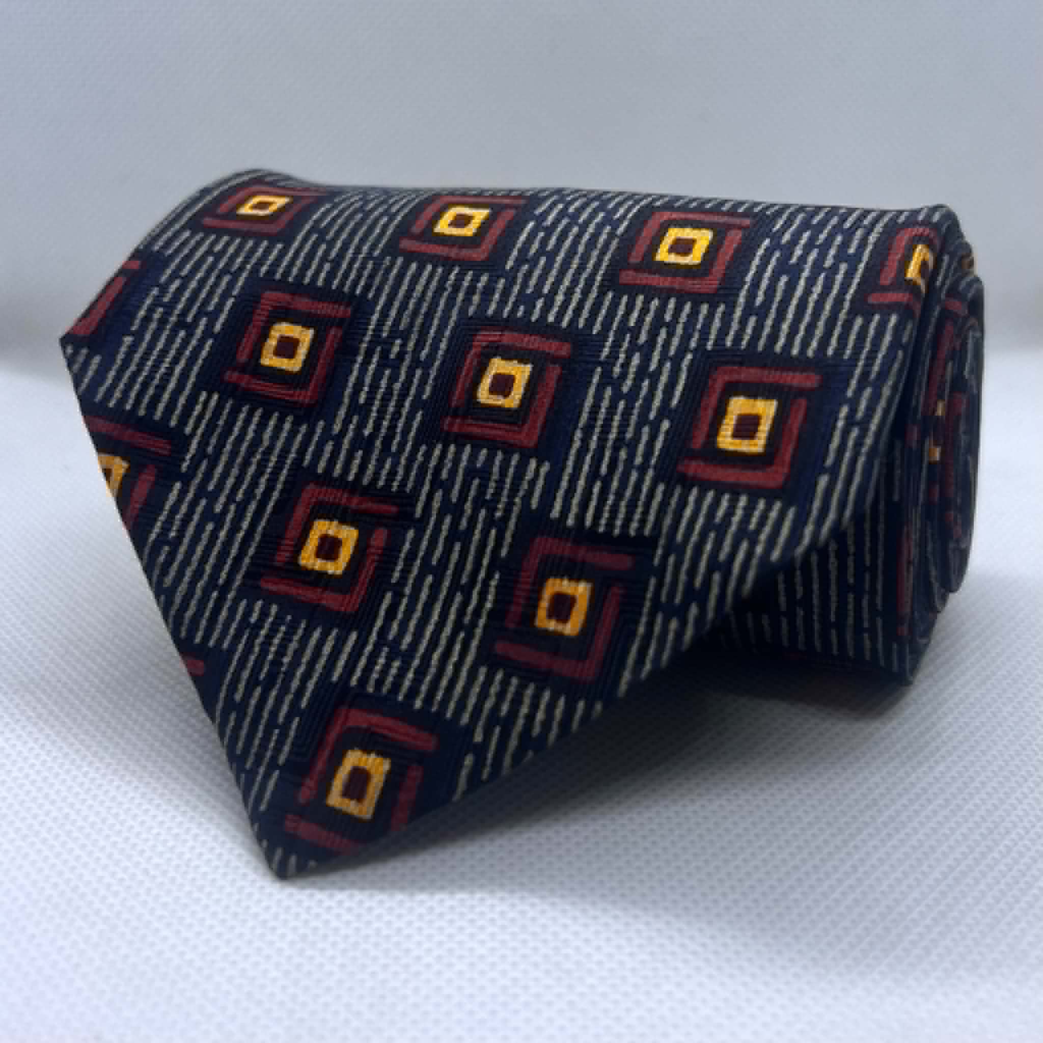 Midnight Mosaic Square Silk Broad Tie