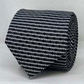 Midnight Navy Diamond Weave  Silk Tie