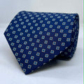 Blue Base Geometric Silk Tie
