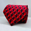 Red Black Daimond Broad Silk Tie