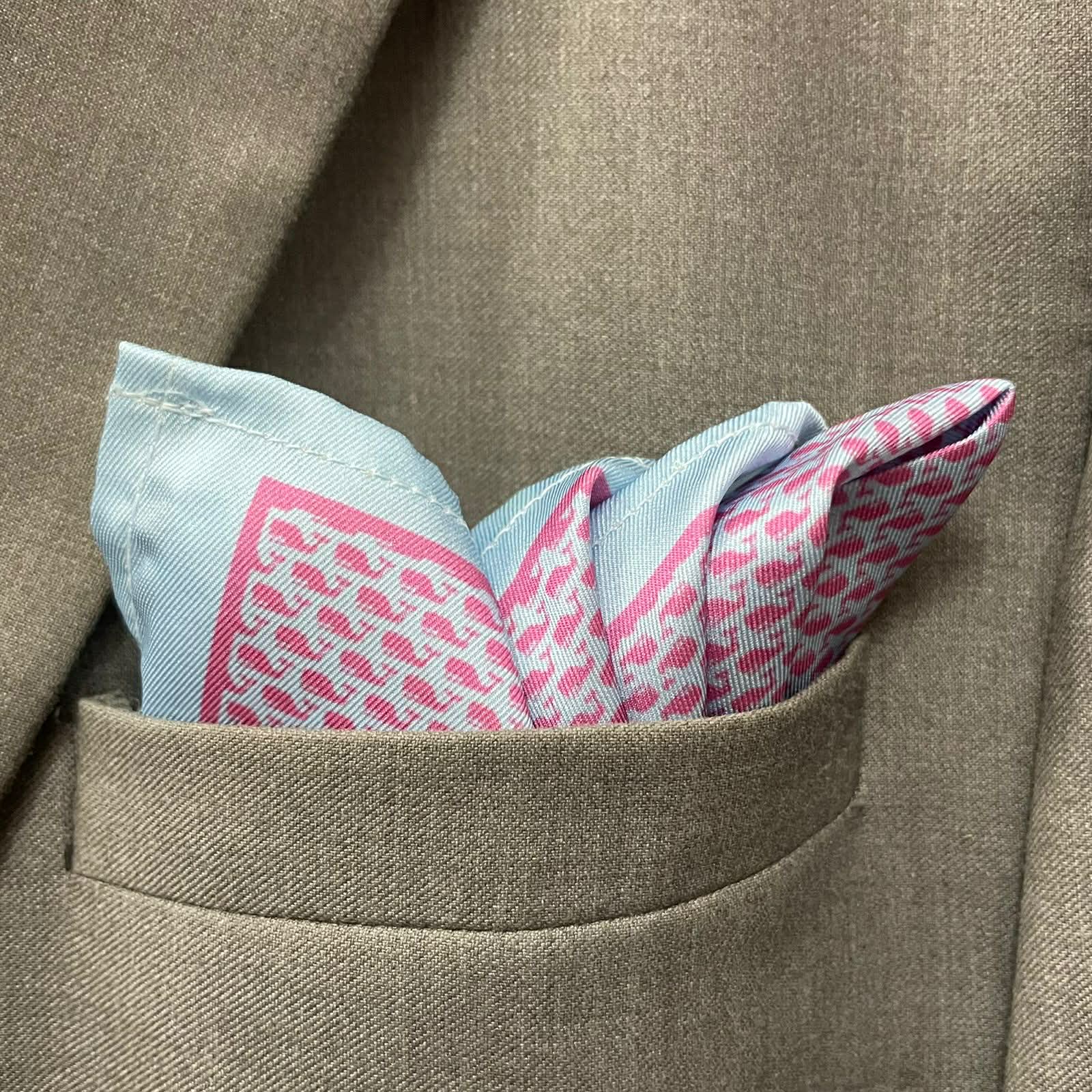 14 by 14 inches Pink Parade Pocket Square
