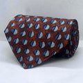 Rustic Mocha Sky Polka Silk Broad Tie