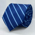 Blue Diagonal Stripe Silk Tie