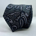 Black Paisley Polyester Tie