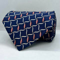 Blue Base Geometric Broad Silk Tie