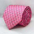 Pink Novelty Pattern Polyester Tie