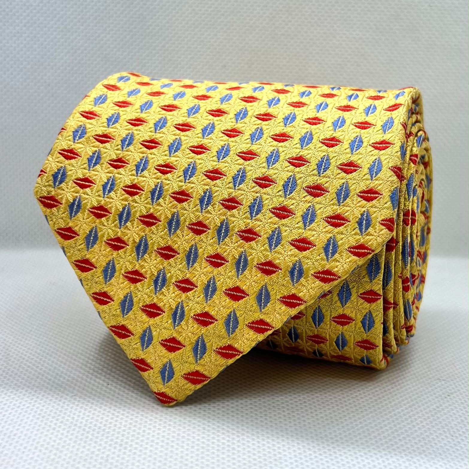 Yellow Base Daimond Silk Tie
