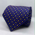 Midnight Gold Polka Dot Silk Broad Tie