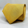 Sunburst Yellow Micro Pattern Silk Tie