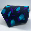 Midnight Navy Abstract Floral Broad Tie