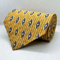 Yellow Base Daimond Broad Silk Tie