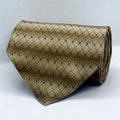 Bronze Navy Diamond Silk Broad Tie